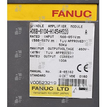 A06B-6104-H145#H520 ALPHA SPINDLE MODULE SPM 45 HV TYPE 4 - le_tipo Supply ❒ Hoo-oo.com