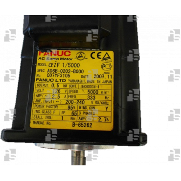 A06B-0202-B000 SV MOTOR aiF 1/5000 TAPER, AiA1000 - le_tipo Supply ❒ Hoo-oo.com