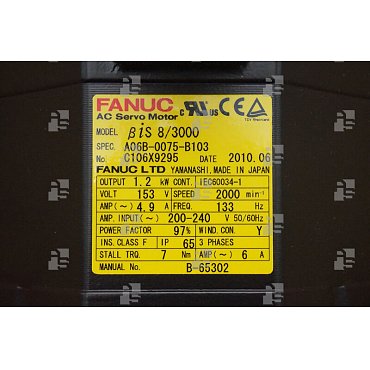 A06B-0075-B103 SV MOTOR biS 8/3000 - le_tipo Supply ❒ Hoo-oo.com
