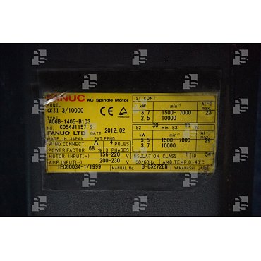 A06B-1405-B103 SP MOTOR aiI 3/10000 FLANGE MOUNT, iMZ, EXH. REAR - le_tipo Supply ❒ Hoo-oo.com