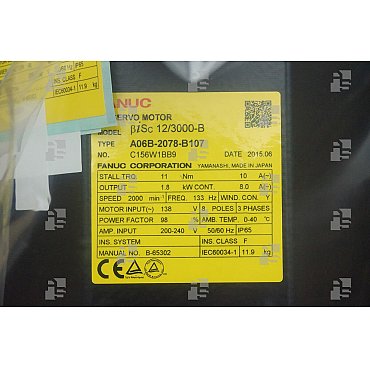 A06B-2078-B107 SV MOTOR BETA iSc 12/3000-B STR, BiA1000, IP65 - le_tipo Supply ❒ Hoo-oo.com