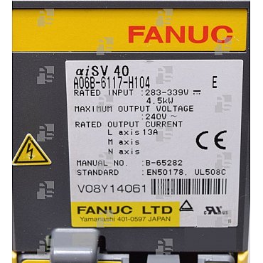 A06B-6117-H104 AMP. ALPHA iSV 1-40 FSSB, 30i - le_tipo Supply ❒ Hoo-oo.com