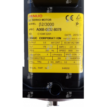 A06B-0032-B078 SV MOTOR b2/3000 STRAIGHT SHAFT, A32 - le_tipo Supply ❒ Hoo-oo.com