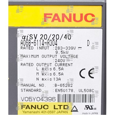 A06B-6114-H304 AMP. ALPHA iSV 3-20/20/40 FSSB - le_tipo Supply ❒ Hoo-oo.com