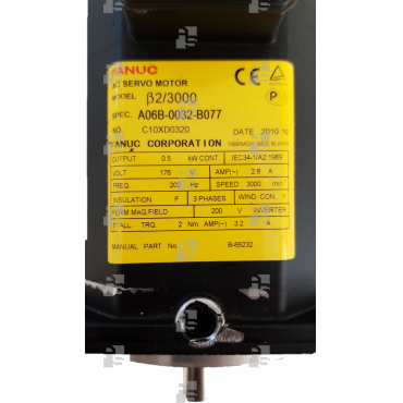 A06B-0032-B077 SV MOTOR b2/3000 STRAIGHT SHAFT, I32 - le_tipo Supply ❒ Hoo-oo.com