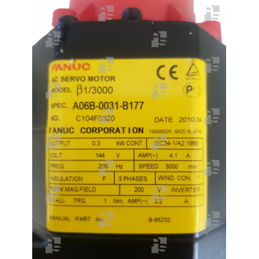 A06B-0031-B177 SV MOTOR b1/3000 STRAIGHT, BRAKE, I32 - le_tipo Supply ❒ Hoo-oo.com