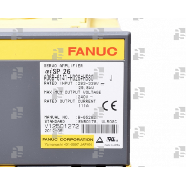 A06B-6141-H026#H580 SPINDLE AMPLIFIER ALPHA iSP26 TYPE A2 - le_tipo Supply ❒ Hoo-oo.com