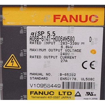 A06B-6141-H006#H580 SPINDLE AMPLIFIER ALPHA iSP5.5 TYPE A2 - le_tipo Supply ❒ Hoo-oo.com