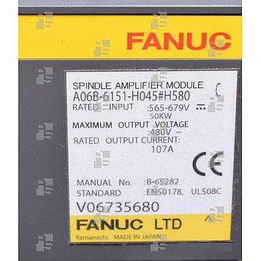 A06B-6151-H045#H580 SPDL AMPLIFIER ALPHA iSP 45 HV TYPE A2 - le_tipo Supply ❒ Hoo-oo.com