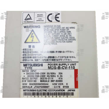 MDS-B-CV-110 POWER SUPPLY UNIT 41A-1-1 - le_tipo Standard ExchangeSupply ❒ Hoo-oo.com