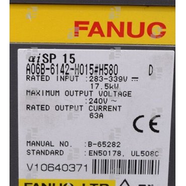 A06B-6142-H015#H580 SPINDLE AMPLIFIER ALPHA iSP15 TYPE B2 - le_tipo Supply ❒ Hoo-oo.com
