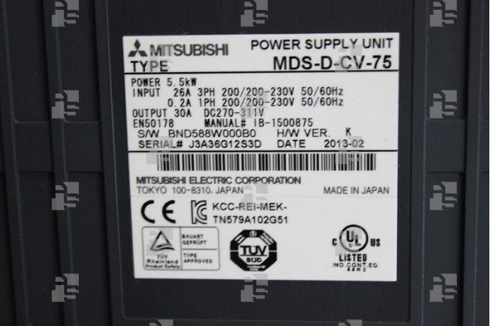 MDS-D-CV-75 POWER SUPPLY UNIT 7.5kW-1-1 - le_tipo SupplyStandard ExchangeSupply